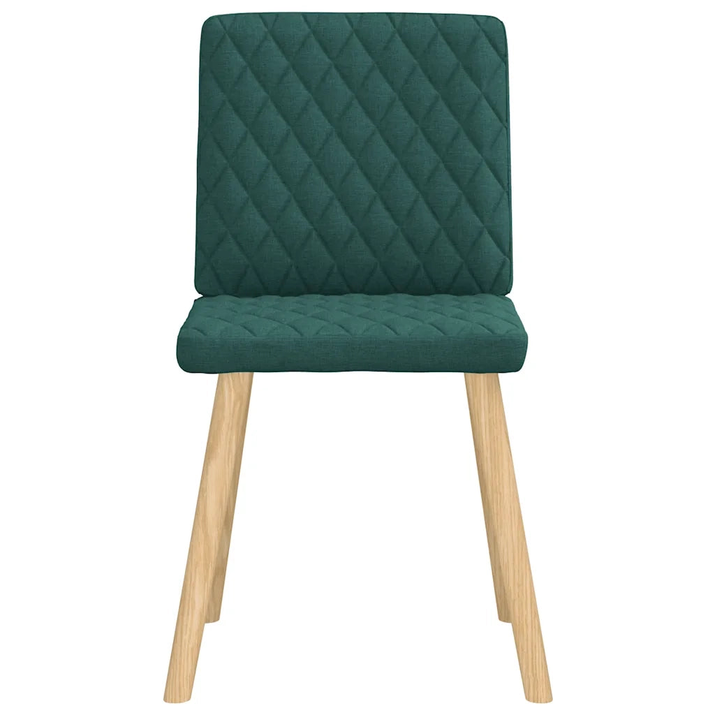 Sedie da Pranzo 4 pz in Tessuto Verde Scuro 3315226