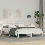 Struttura del letto Bianco 140 x 200 cm Pino massello 872777