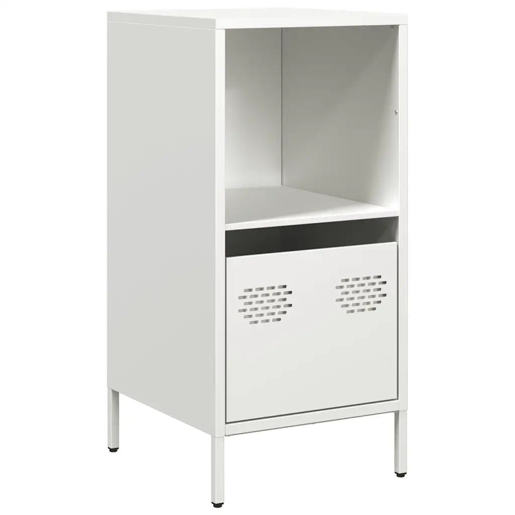Credenza-Buffet-Armadio da cucina Bianca 35x39x73,5 cm in Acciaio Laminato a Freddo 561589