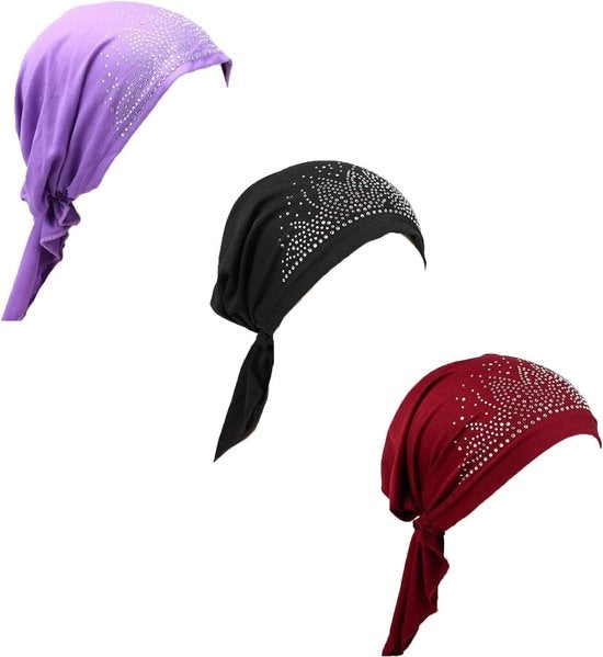 Set di 6 copricapo in stile lungo per donne con contenuto confortevole