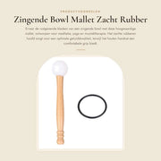 Mallet a Bolla in Gomma Soft - Strumento a Percussione - Manico in Legno - Meditazione/Yoga - Qualità Acustica - Materiale Sostenibile