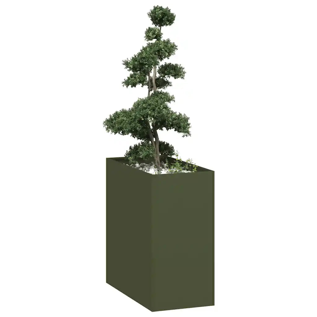 Fioriera Verde Oliva 40x80x80 cm in Acciaio 860776