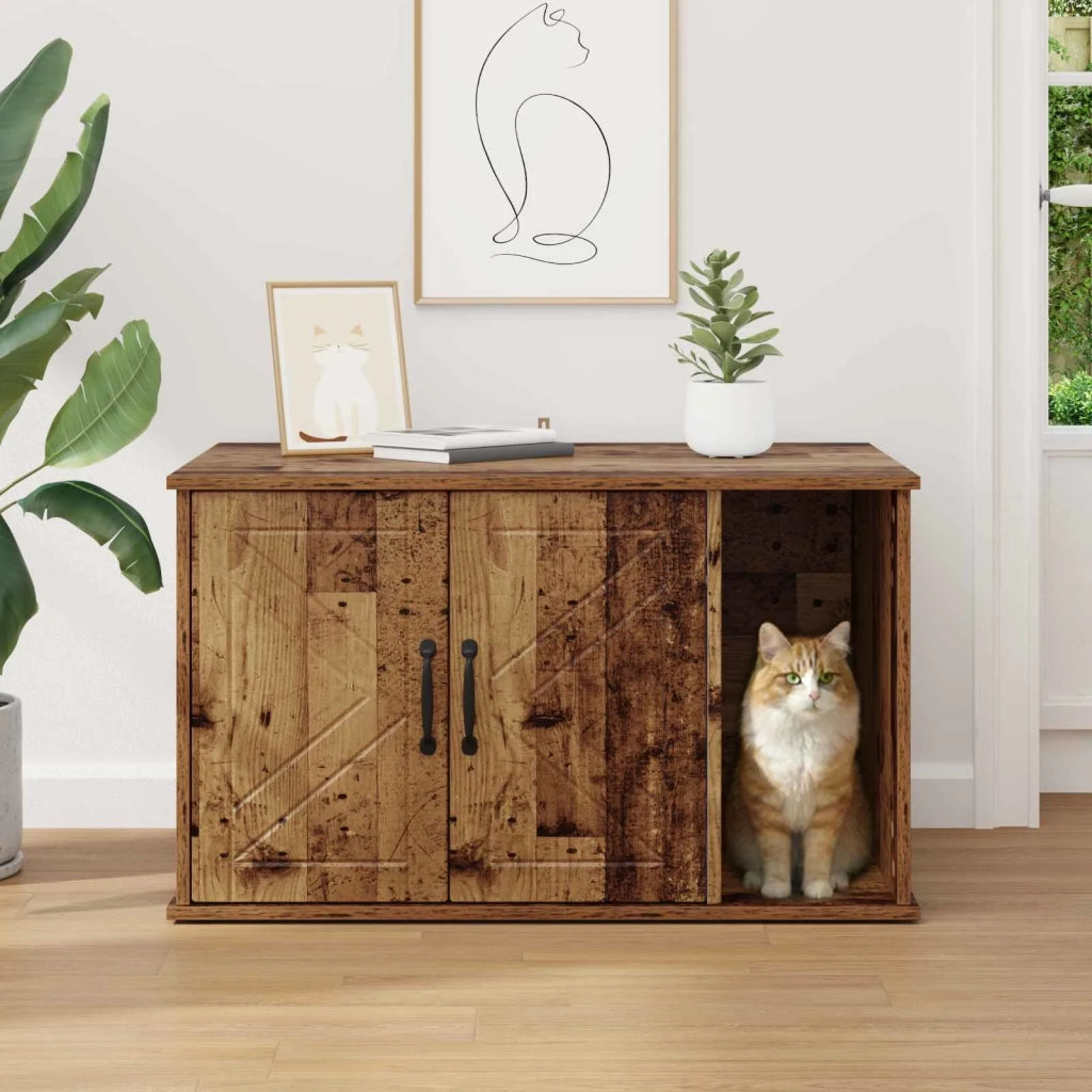 Casa per Gatti Legno vecchio 85 x 55 x 50 cm Legno multistrato CFW3219459