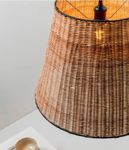 SUMBA Lampada sospensione nera/ratan