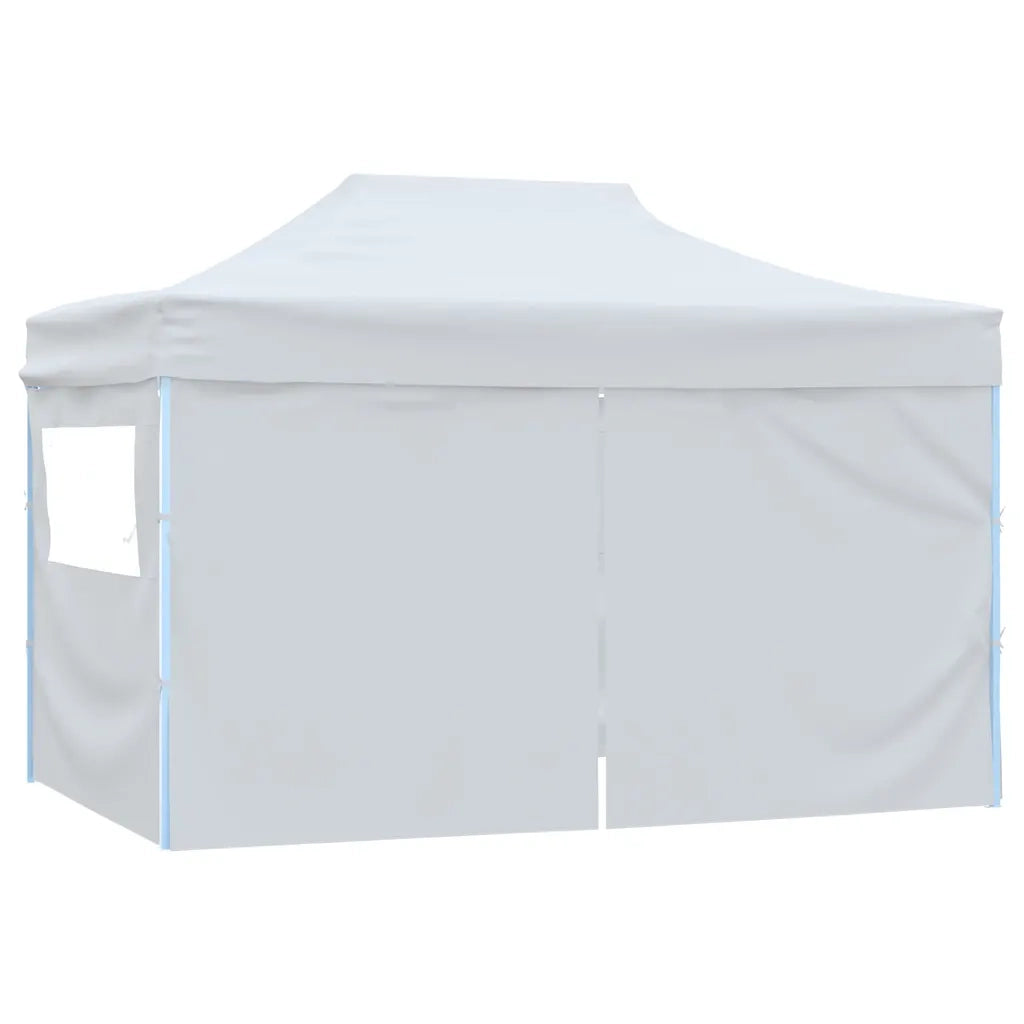 Gazebo | Pergolato Professionale Pieghevole 4 Pareti 280x410x315 cm Acciaio Bianco