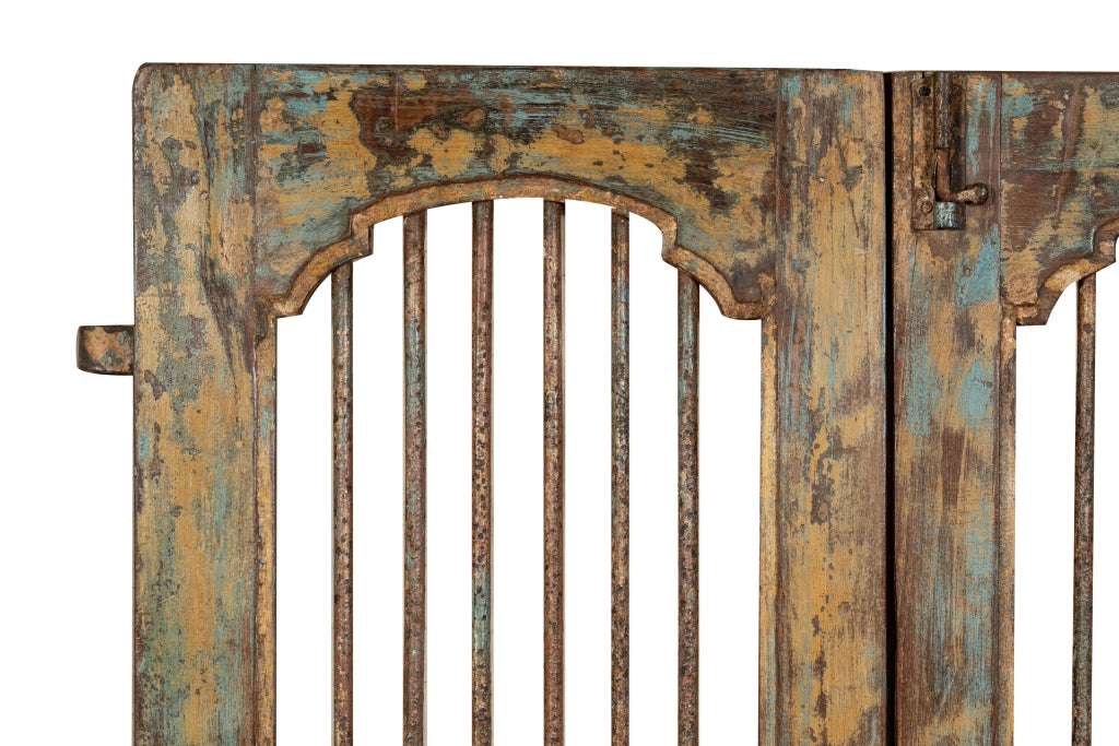Biscottini Porta portone in legno massello e ferro da interno o da esterno vecchia e antica medievale scorrevole