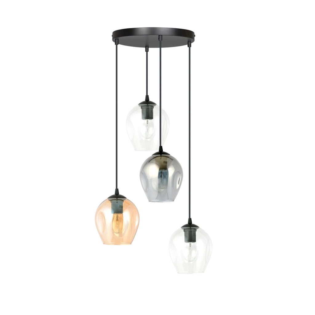 Lampadario Emibig Istar Premium 4xE27 nero multicolore