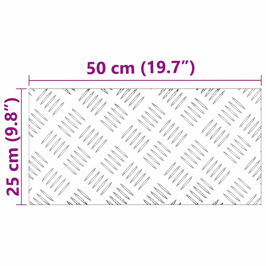 Gradini per Scale 2 pcs Argento 50 x 25 cm Alluminio 4104271