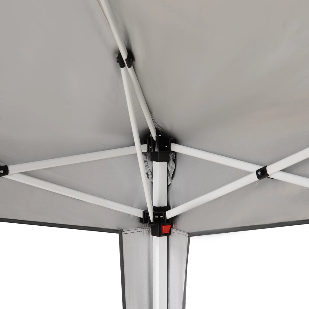 Gazebo pieghevole per giardino ¨C zephmum ¨C grigio 240x240 cm