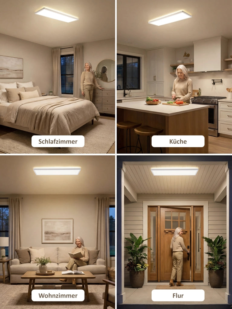 ZMH Lampada da Soffitto LED con Sensore di Movimento 24W 4000K Radar Sensore Crepuscolare Angolo 120¡ã per Corridoio