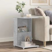 Tavolo laterale con ruota Grigio cemento 40 x 35 x 60 cm 8000375