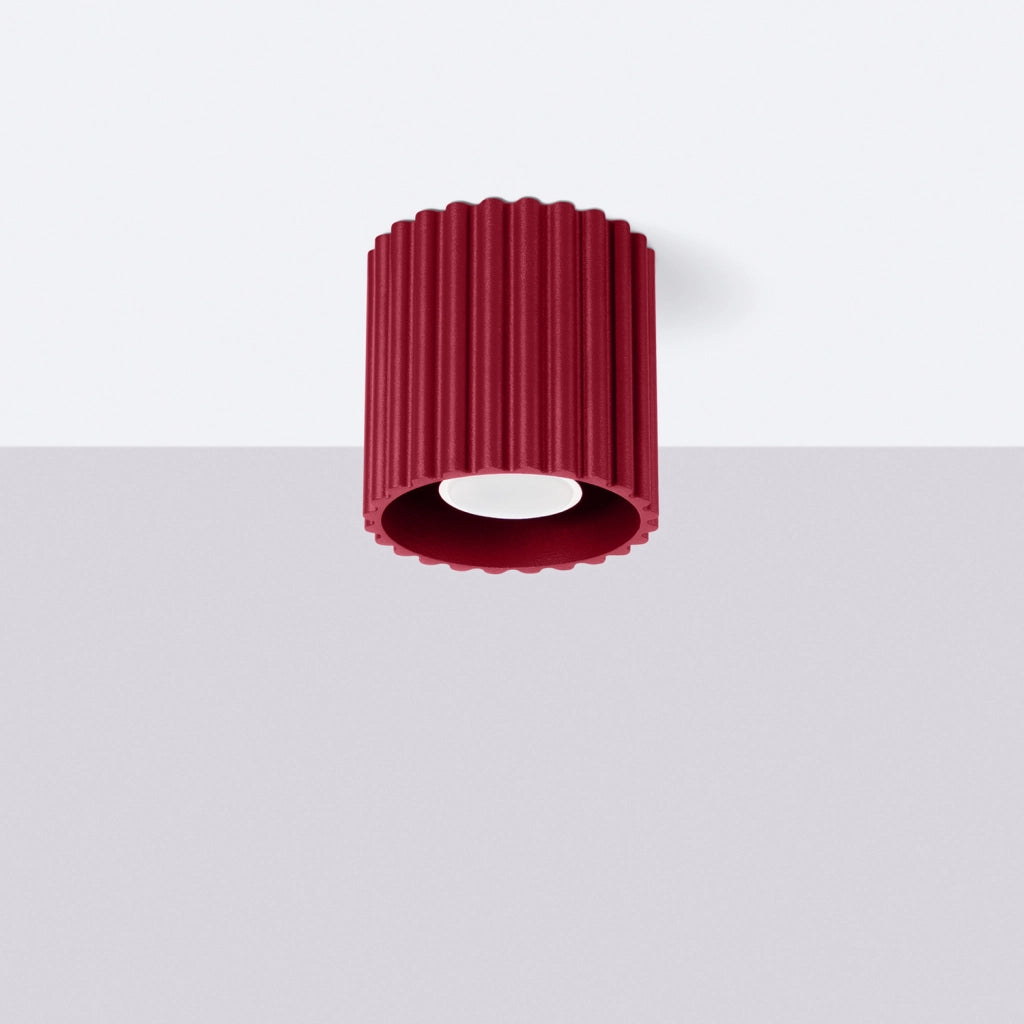Spot soffitto moderno tondo borgogna 10cm GU10 VISTAO