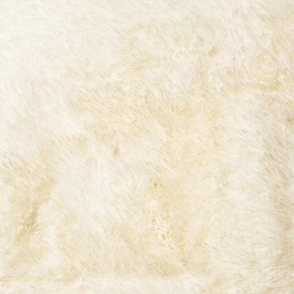 Tappeto Shaggy a Pelo Lungo NAVARRA Crema 240x240 cm poliestere