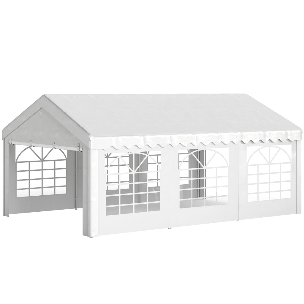 Tendone da Giardino con Pareti Rimovibili ¨C zephmum ¨C 6x4m Bianco