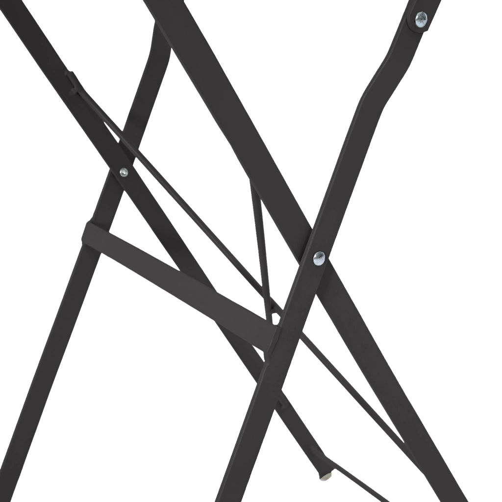 Tavolo da bistrot pieghevole Antracite Ã˜50x71 cm in Acciaio verniciato