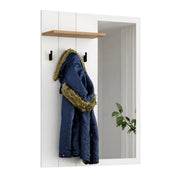 Kaikou, Mobile da Ingresso Specchio Incluso, 77x20x102h cm Bianco