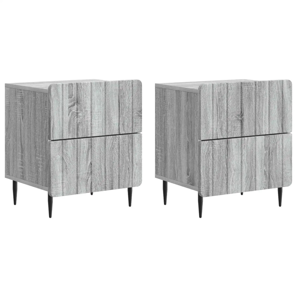 Armadio da Notte 2 pcs Grigio Sonoma 43 x 34,5 x 49,5 cm 894308