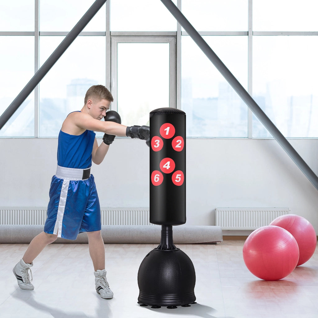 Sacco da boxe pesante ¨C zephmum ¨C nero 165cm con ventose