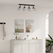 Lampade da soffitto con paralume in vetro regolabile anthracite E27