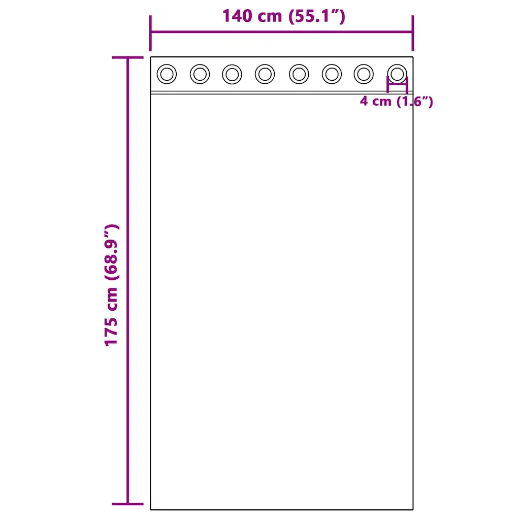 vidaXL Tende in Voile con Occhielli 2 pz Rosa Chiaro 140x175 cm