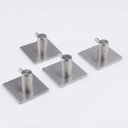 Maniglie per asciugamano in acciaio inossidabile - Autoadesivi - Resistente - Applicabili su parete - Adatti per asciugamano cappello e vestaglia - Idonee per bagno cucina camera da letto - 4 pacchi maniglie in acciaio inossidabile Zilver