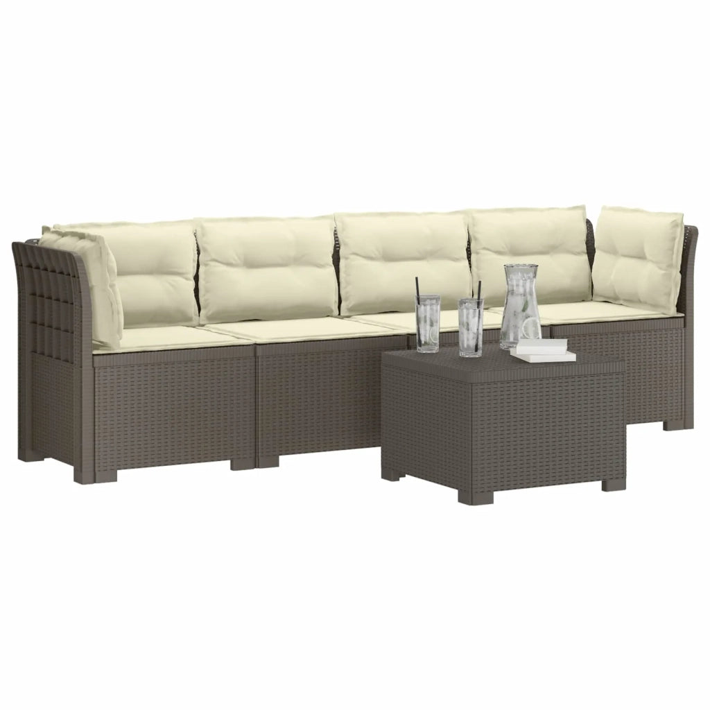 Divano da Giardino a 4 Posti con Cuscini in Stile Rattan PP 3443882