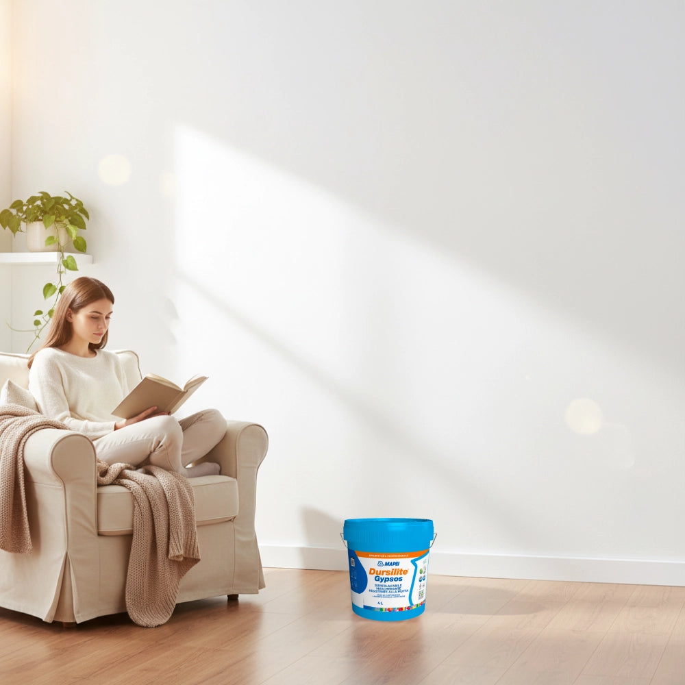 Dursilite gypsos 4 l idropittura antimuffa superlavabile per cartongesso