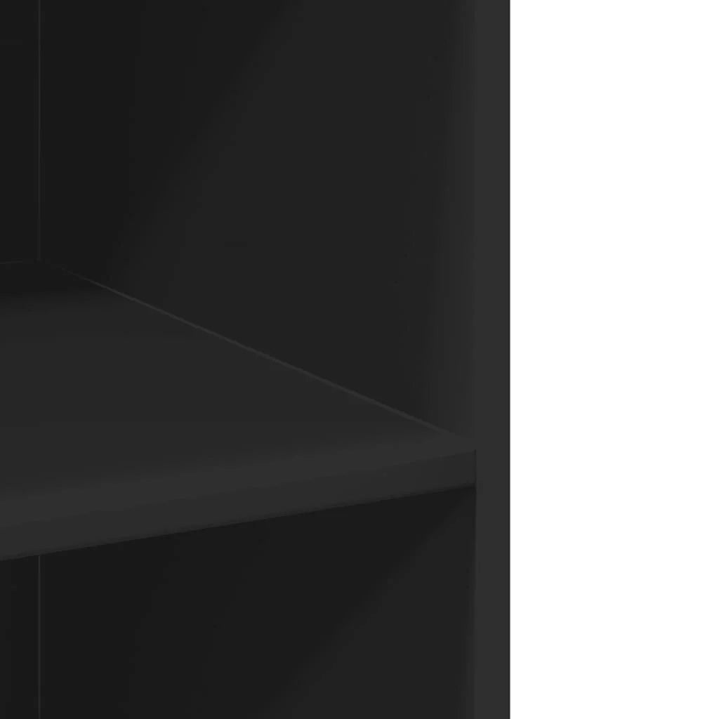 Buffet credenza cassettiera mobiletto mobile contenitore organizer cucina soggiorno salotto alto 70 x 41 x 185 cm legno ingegnerizzato nero 02_0035124