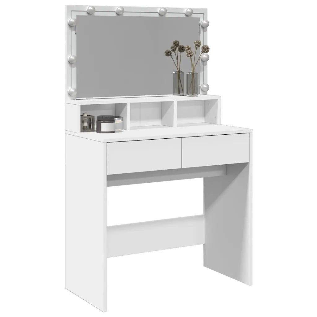 Toeletta con LED Bianca 80x41x134,5 cm