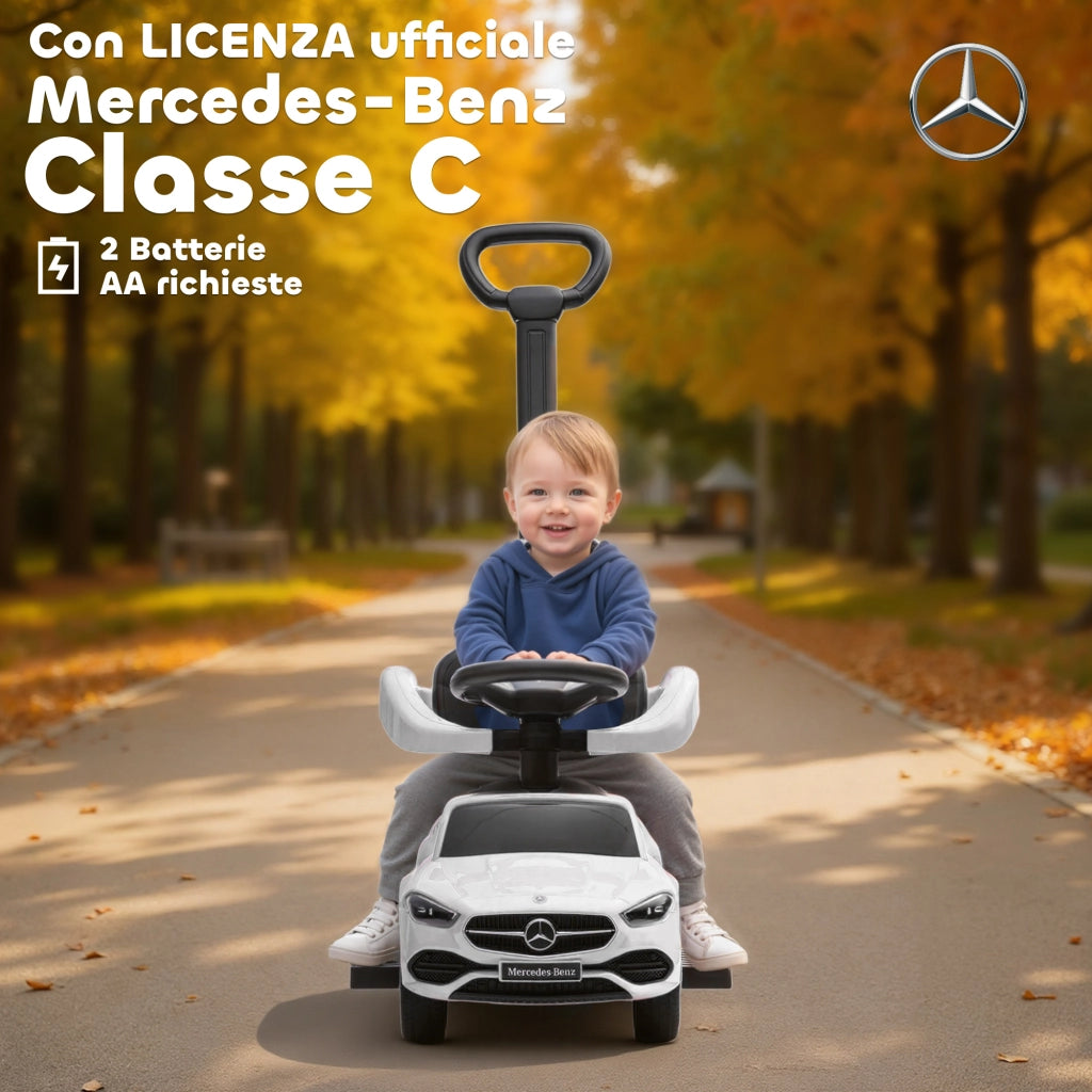 Macchina Cavalcabile per Bambini 1-3 Anni ¨C zephmum ¨C Bianco 91x40x83 cm