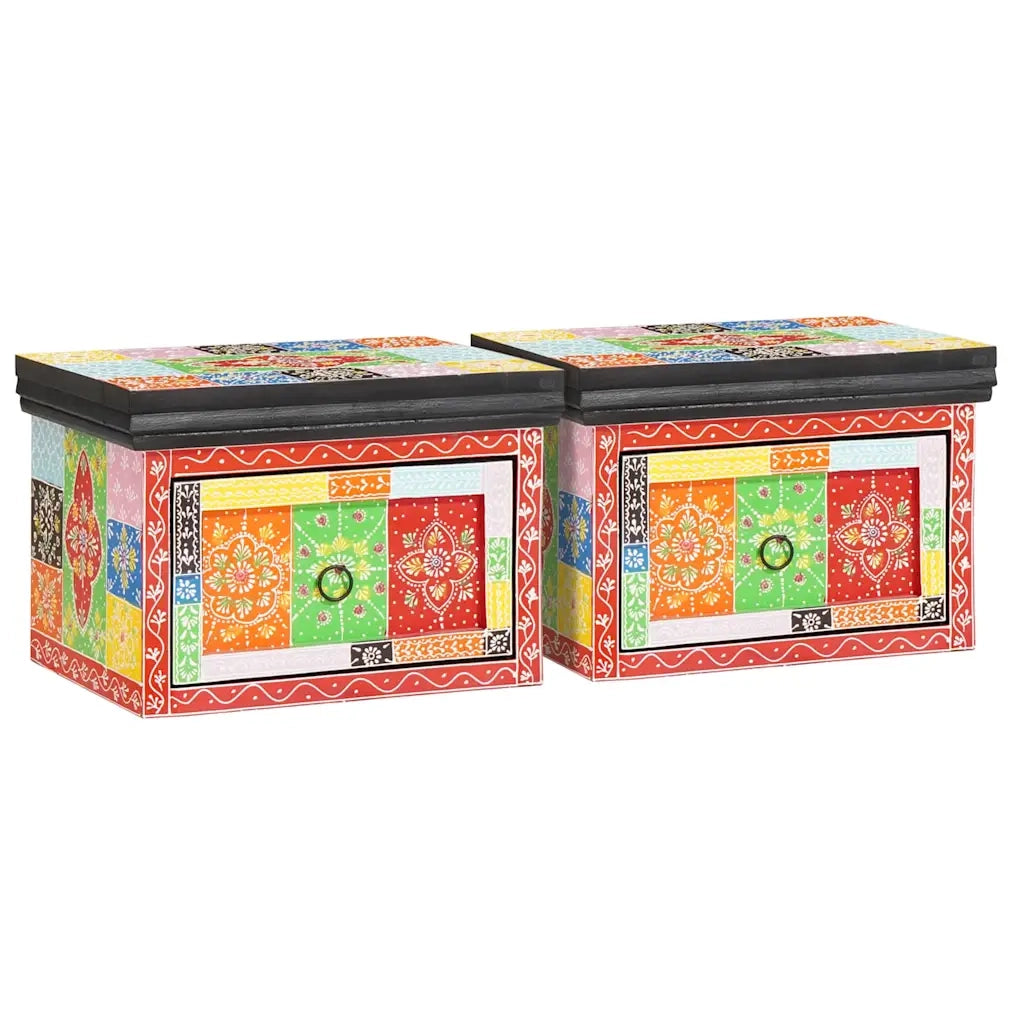Armadio da Notte con cassetto 2 pcs Multicolore 40 x 30 x 28 cm 4017587