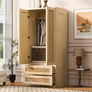 ARMADIO 70x55x170 cm a 2 ante colore legno con 2 cassetti
