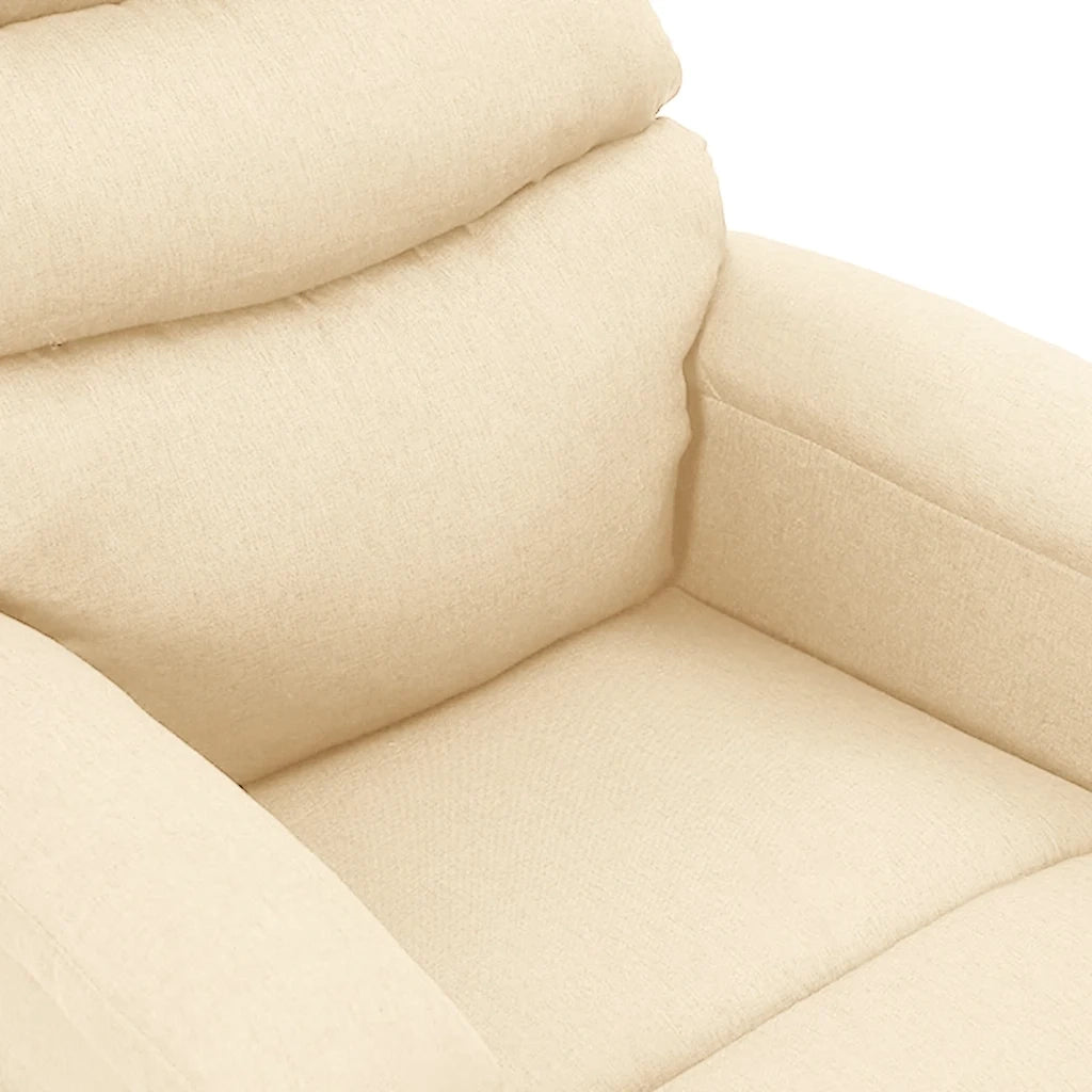 Poltrona Massaggiante Reclinabile Crema in Tessuto cod mxl 41344