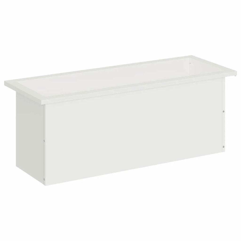 Fioriera da giardino con LED Bianco 30 x 80 x 30 cm Acciaio 8008100