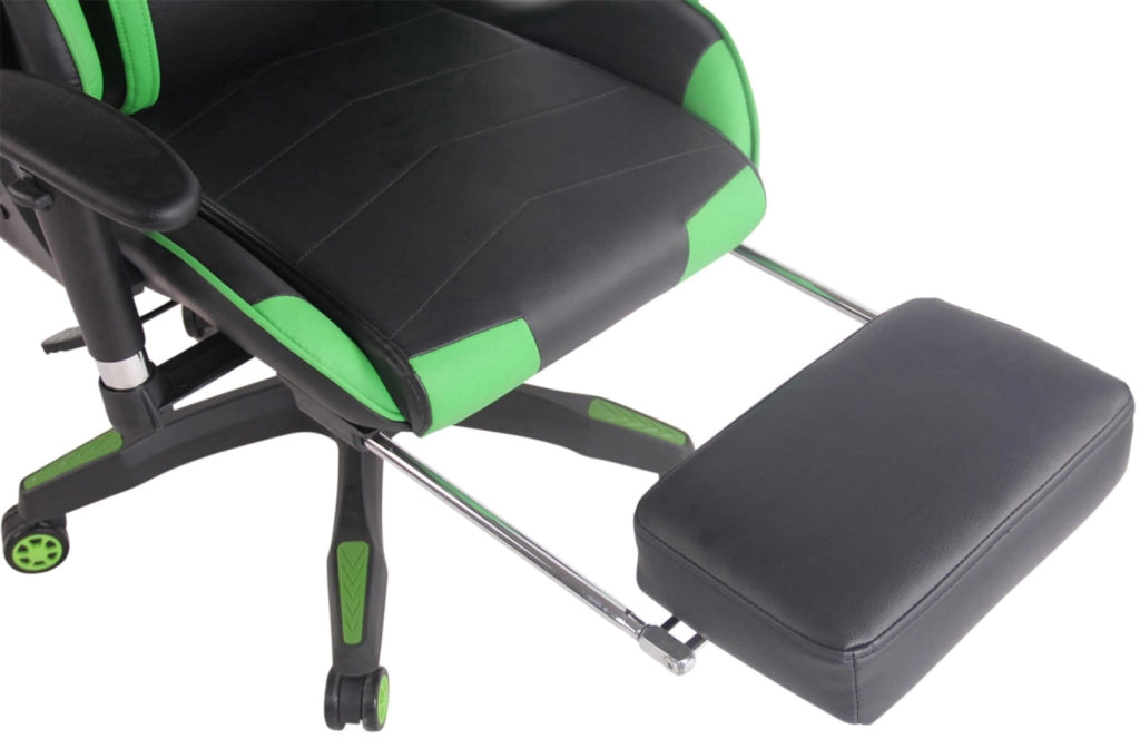 Sedia gaming ufficio Turbo Nero/verde,Finta pelle