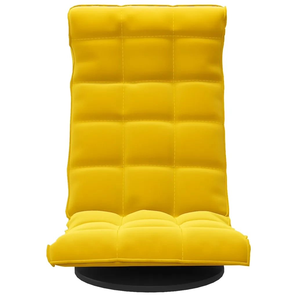 Sedia da Pavimento Girevole Gialla in Velluto CFW7372387