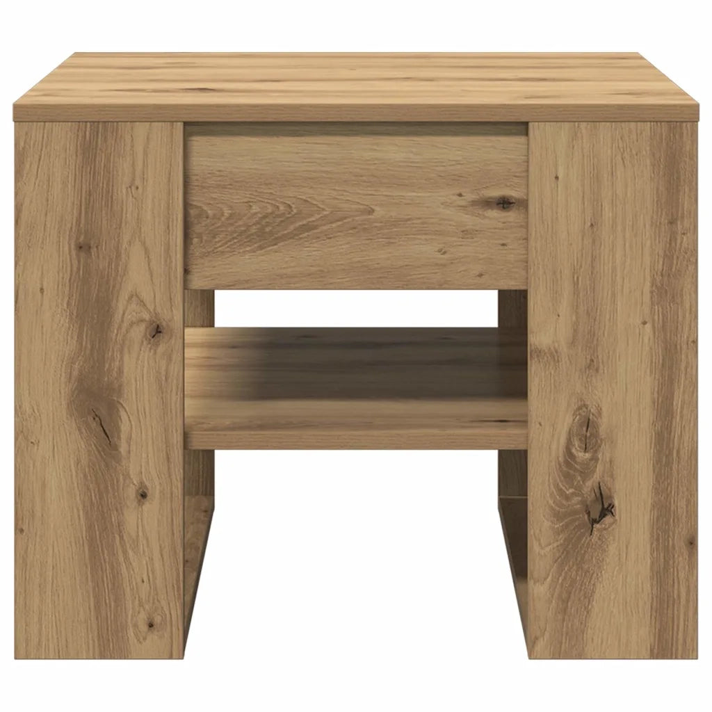 Tavolino Salotto Rovere Artigianale 55,5x55x45 cm in Truciolato 856819