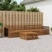 Set di divani da esterno 5 pz Naturale Legno di Acacia Massello 3382992