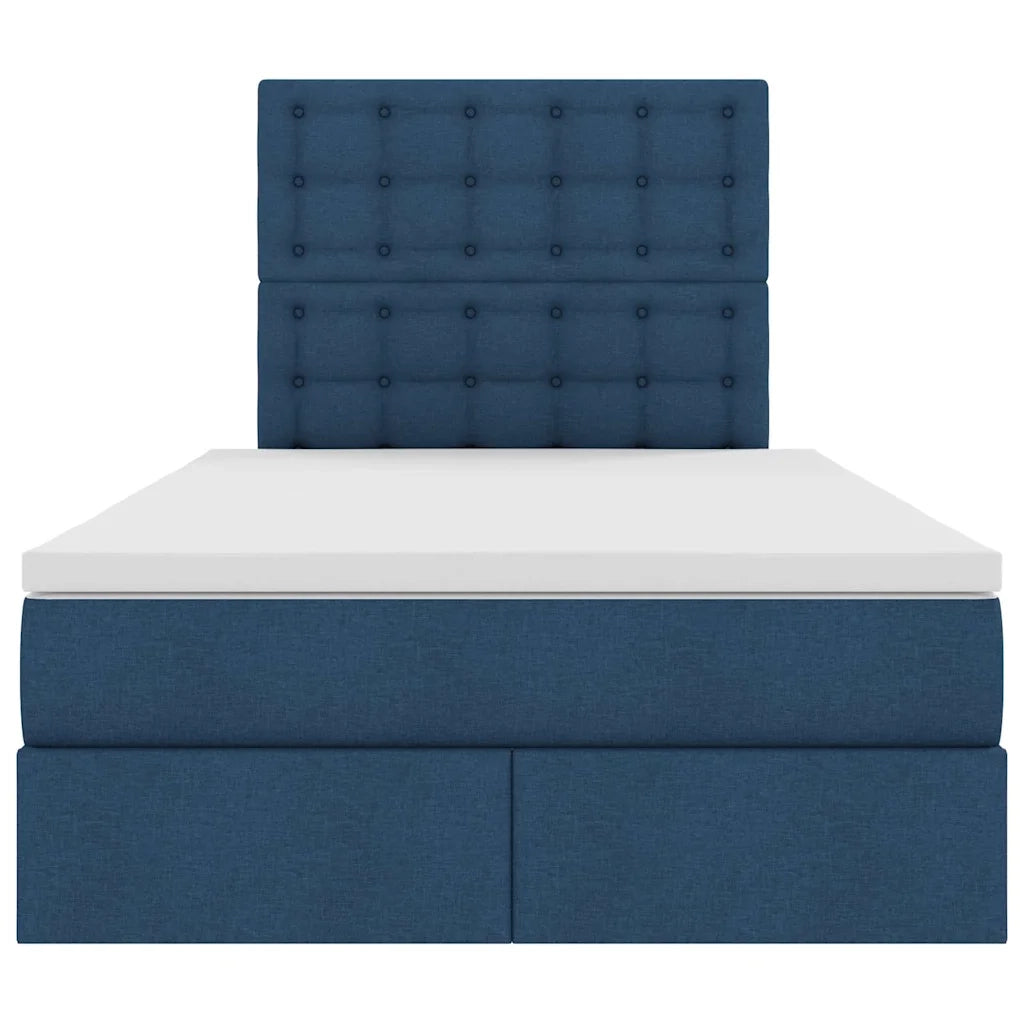 Letto con contenitore e materasso Blu 120 x 200 cm Poliestere