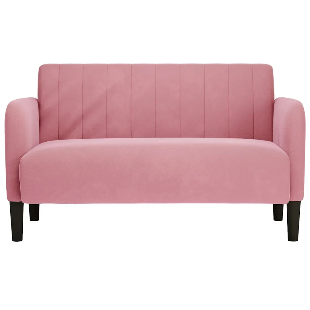 Divano | Divano da soggiorno | Sofa Divanetto Rosa 109 cm in Velluto