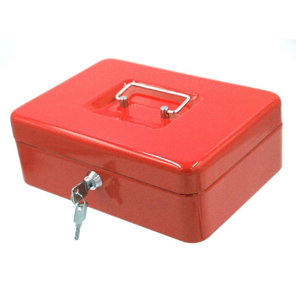 Trade Shop - Cassetta Di Sicurezza Portavalori Con Vassoio Portamonete + 2 Chiavi 30 X 24 Cm -