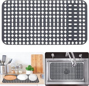 Mat di acciaio in silicone pieghevole 64 x 33 cm - resistente al calore e antiscivolo - con fessura di scarico