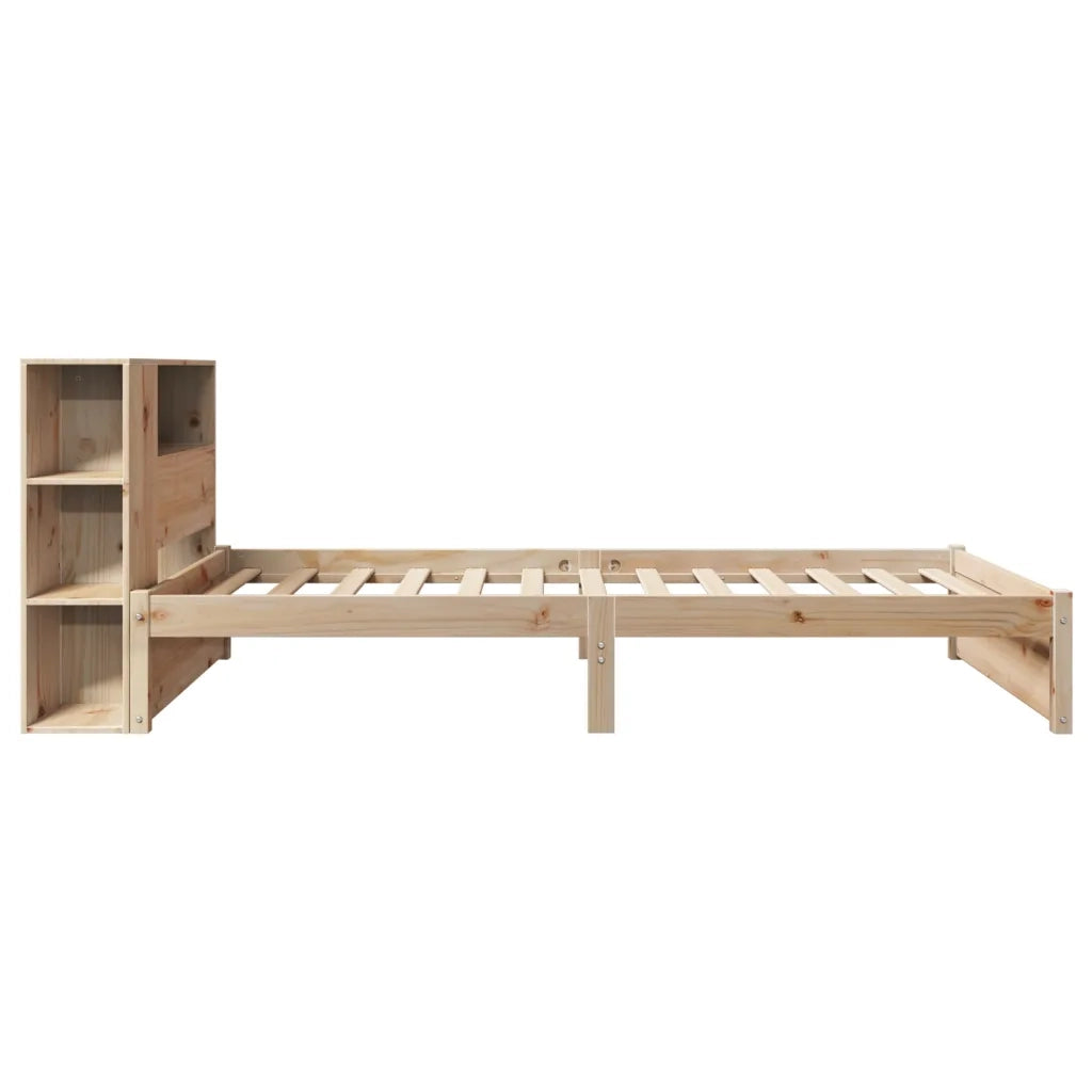 Giroletto con Libreria senza Materasso 75x190 cm in Legno Pino