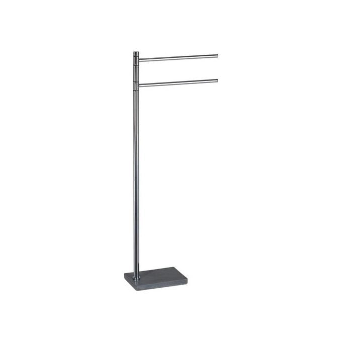 Gedy TA3108 Tania Piantana Asciugamani a 2 Bracci in Acciaio Inox Grigio