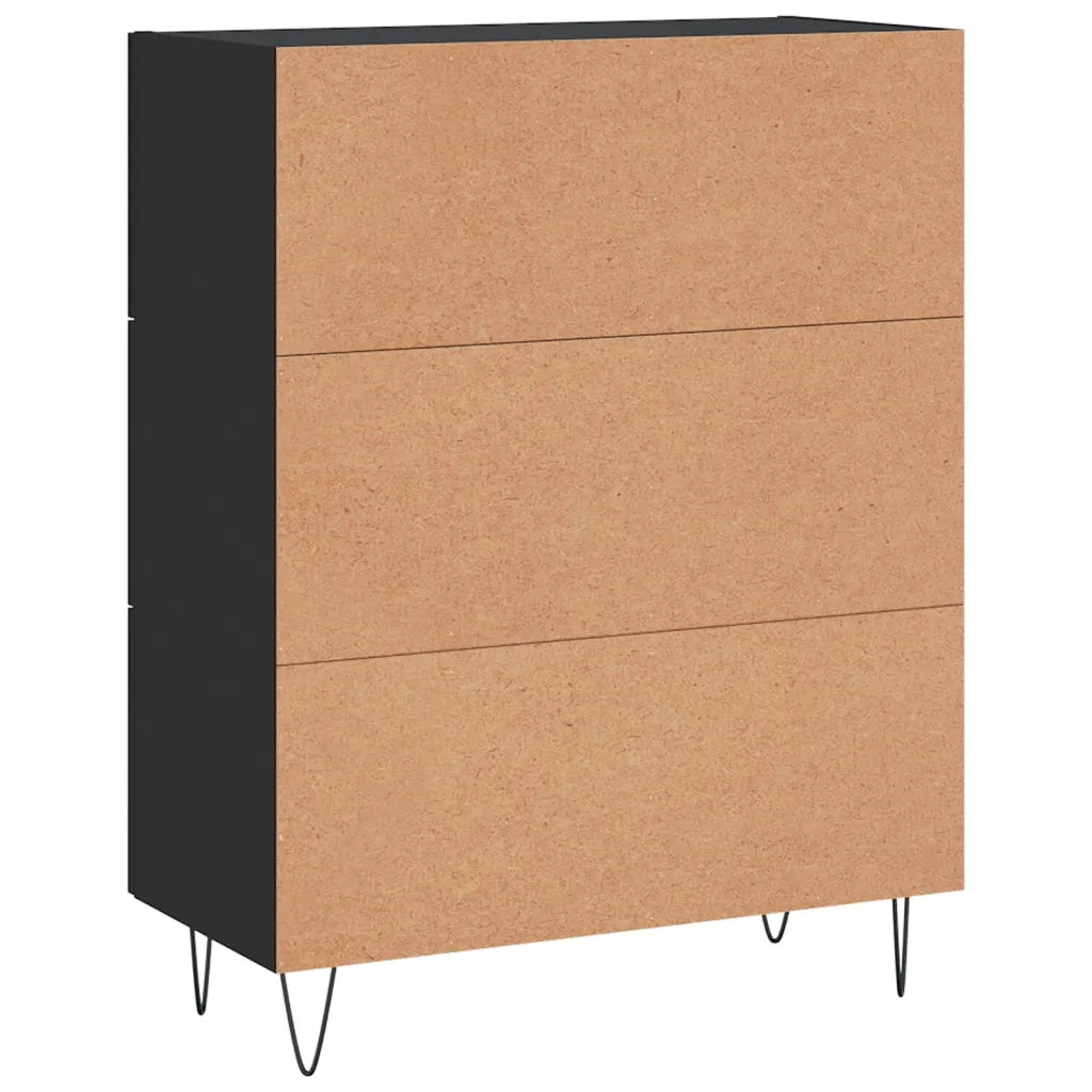 Credenza Nera 69,5x34x90 cm in Legno Multistrato 830253