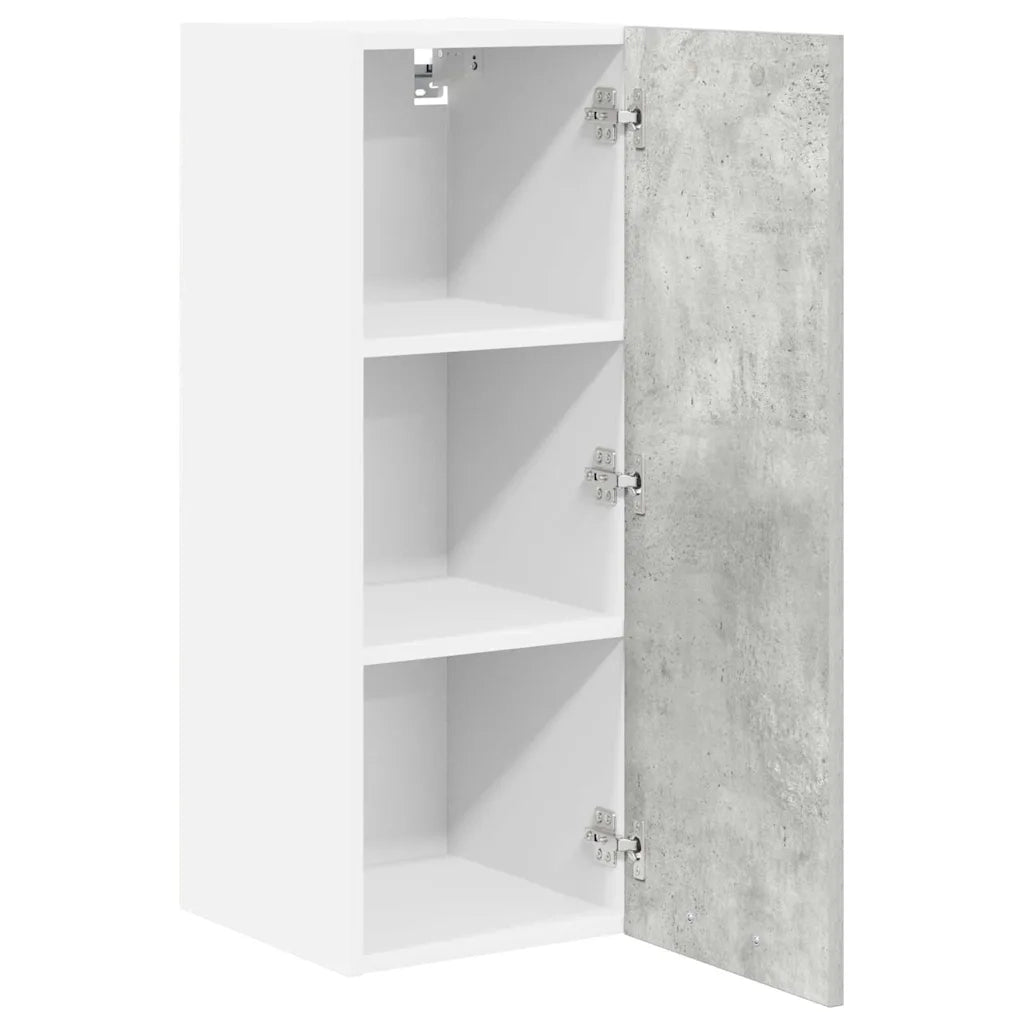 Armadio pensile Grigio Cemento e Bianco 30 x 31 x 80 cm 884248
