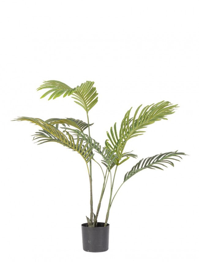 Set 2 Piante Artificiali di Kenzia Ø75x80 cm in Plastica con Vasi Verde