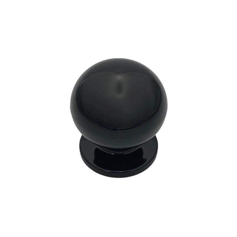 Pomolo fisso per porta SAGUATTI 669/70QB in nylon nero lucido