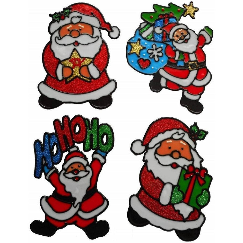 Trade Shop - Set 2pz Decorazioni Adesive Natalizie 30cm Natale Per Vetro Finestre Vetrine Stickers -