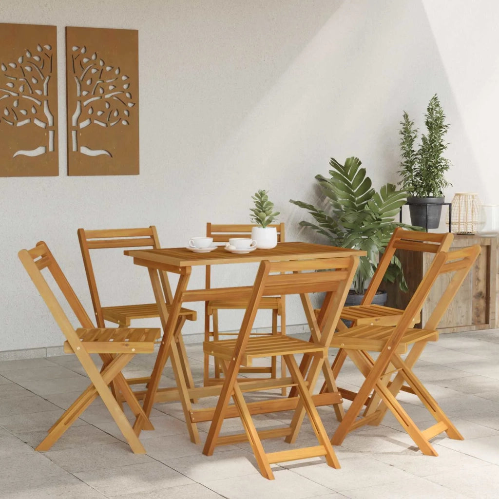 Sedie da giardino pieghevoli 6 pcs Naturale 40 x 53 x 80 cm 3416285